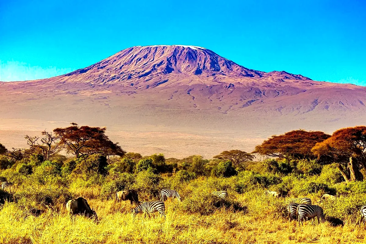 Mount Kilimanjaro rising above the plains